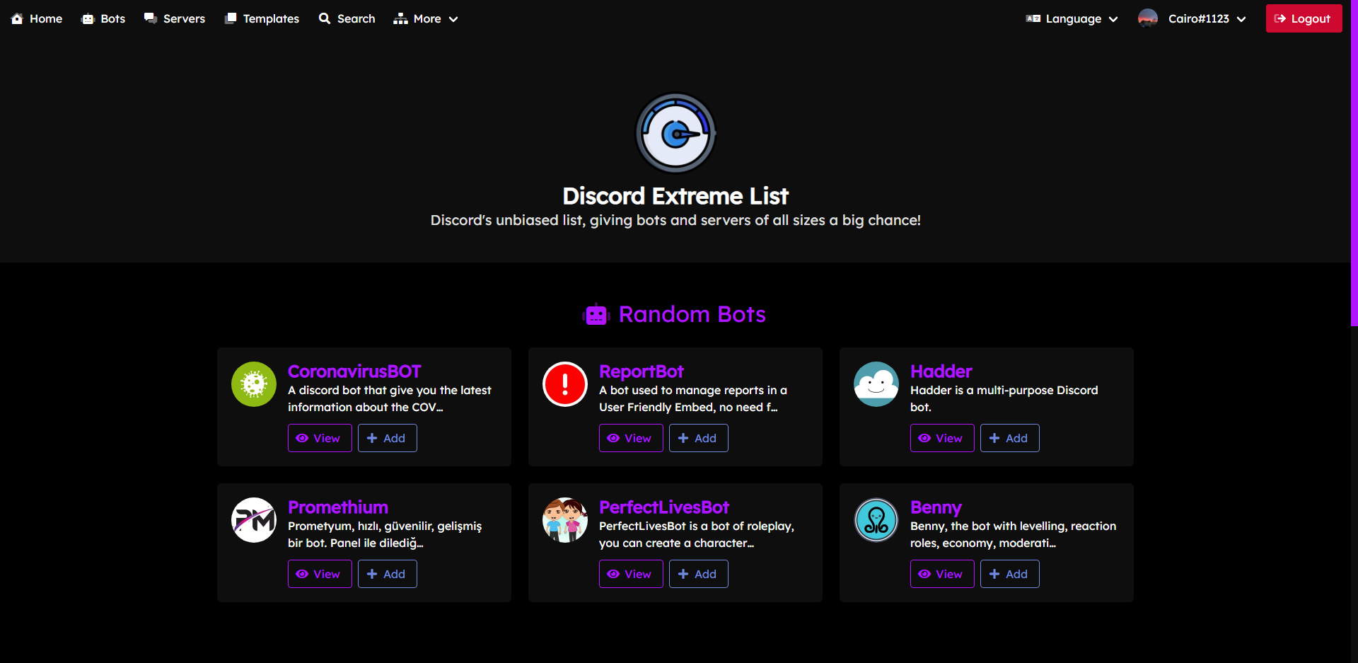 Discord Extreme List